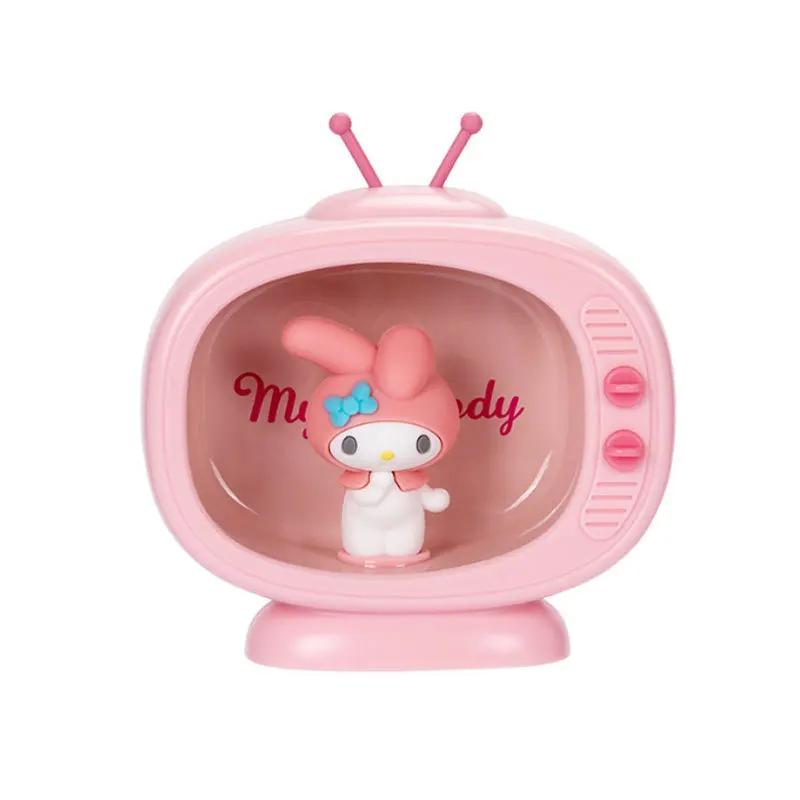 Kawaii Sanrio Anime Figure Cinnamoroll Night Light My Melody Hello Kitty Desktop Tv Model Decorate Ambient Light Gift for Girls