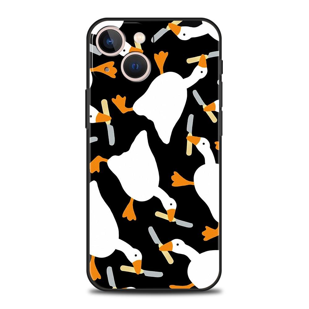 

Роскошный чехол для телефона iPhone 15 14 11 Pro Max 13 12 XS X XR SE3 7 8 Plus, противоударный чехол с изображением милого гуся или утки iPhone 15