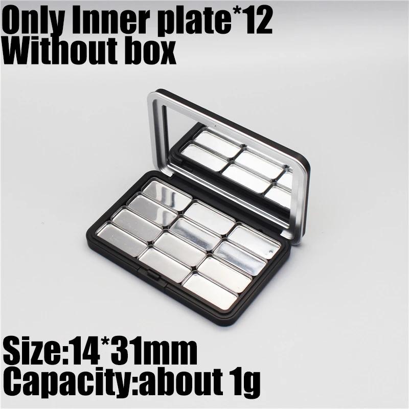 

Glitter Makeup Dispensing Box with Mirror 1pcs Matte Black Empty Magnetic Cosmetics Palette Eyeshadow Blusher DIY Makeup Box