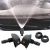 2 Stück Auto Justierung Auto Frontscheibenwischer Düse Jet Sprüher Kits Sprinkler Wasser Fächerdüse Abdeckung Waschdüsenauslass Universal