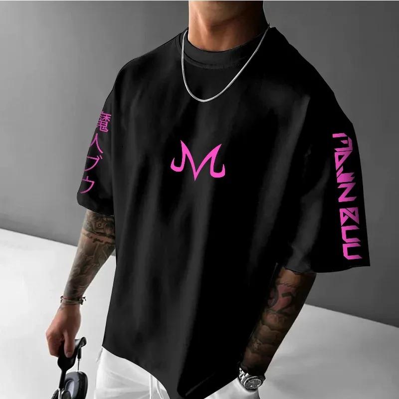 2026 Dragon Ball Unisex T-Shirt Majin Buu Printing Japanese Anime Summer Short Sleeve Oversize Wear Hip Hop Streetwear Oversized Tshirt