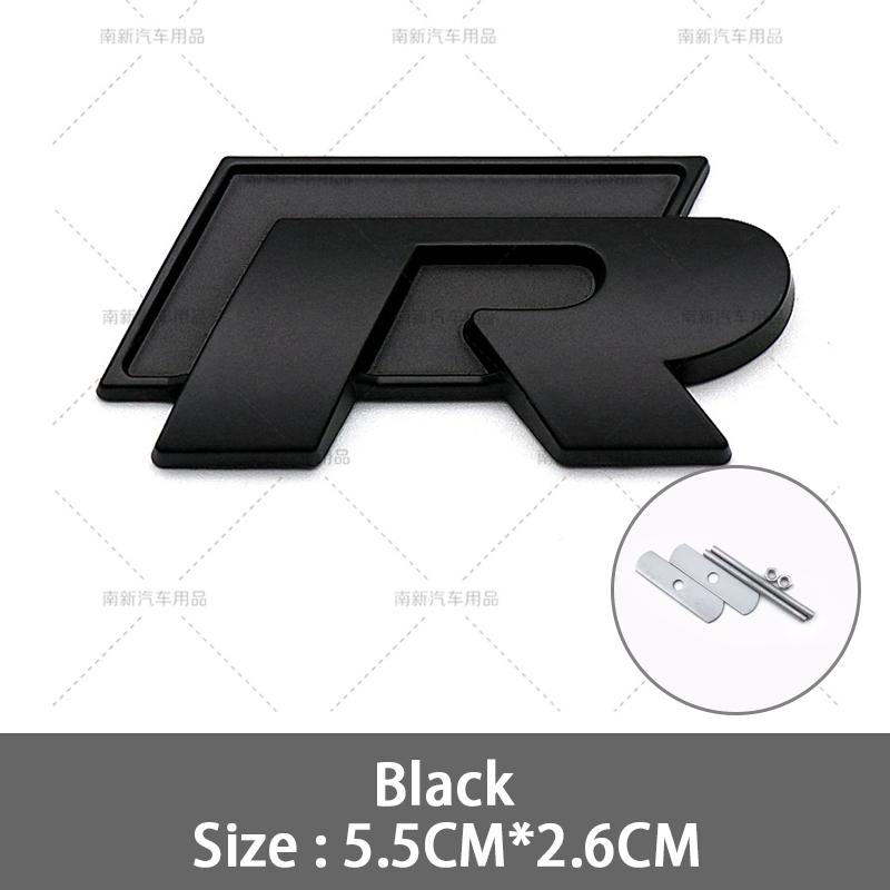 2026 Hot For VOLKSWAGEN VW 3D Metal R Grille Badge Rear Tail Trunk Emblem Decal Stickers For Volkswagen VW Polo Passat Golf Jett