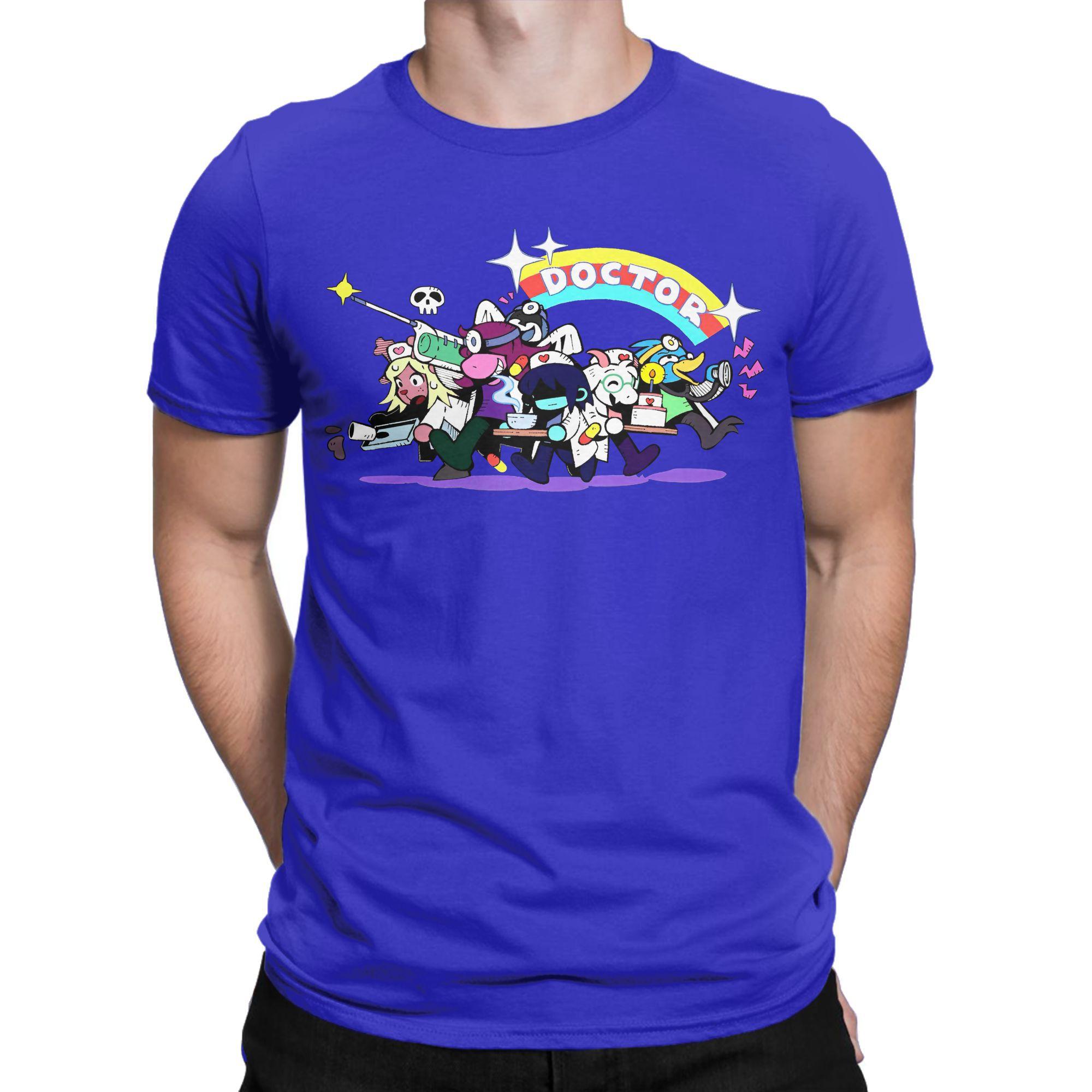 

Deltarune Cartoon Mens T Shirts Cool Tee Shirt Short Sleeve Crew Neck TShirts Pure Cotton Birthday Present Tops L