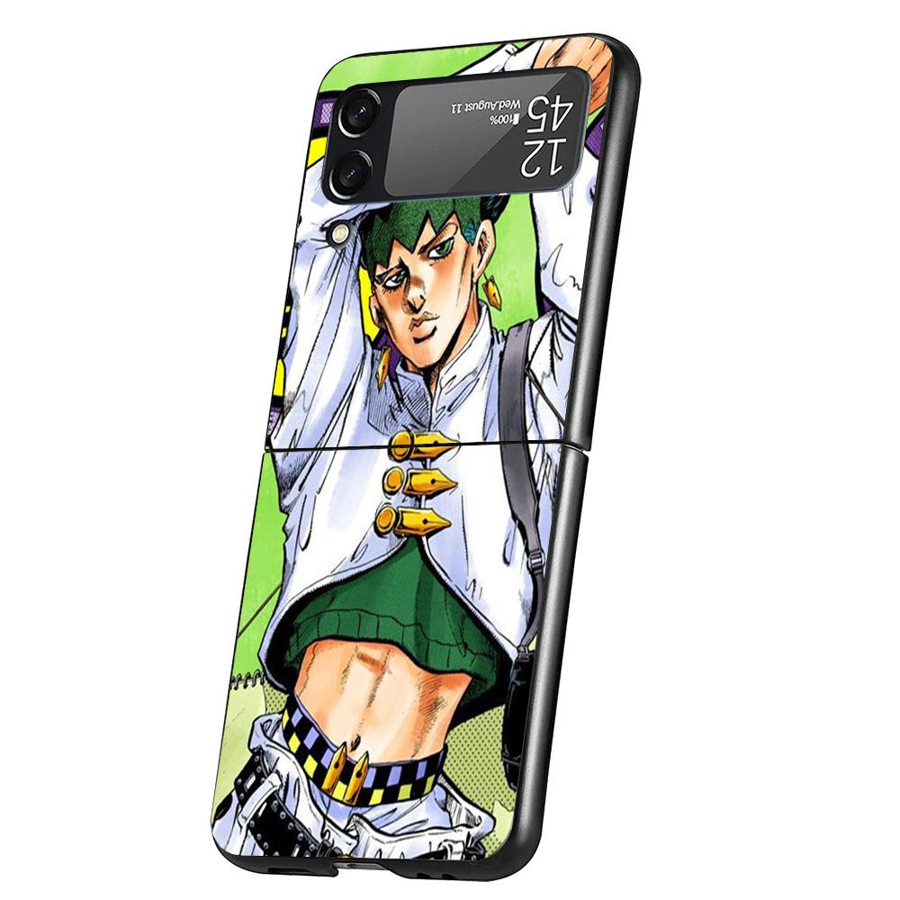 

JoJo Bizarre Adventure Rohan Kishibe Cover Phone Case For Samsung Galaxy Z Flip 7 6 5 4 3 5G Flip7 Flip6 Flip5 Flip4 Flip3 Black Samsung Z Flip