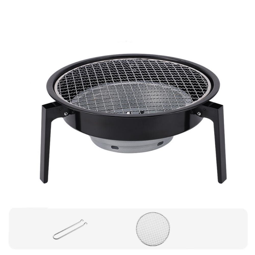 

Складной гриль-барбекю Круглая печь для сжигания угля Кемпинговые принадлежности Угольный гриль Для улицы Style A