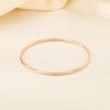 18K Gold-Plated Titanium Steel Stacking Ring and 3mm Round Bangle Bracelet Set for Women