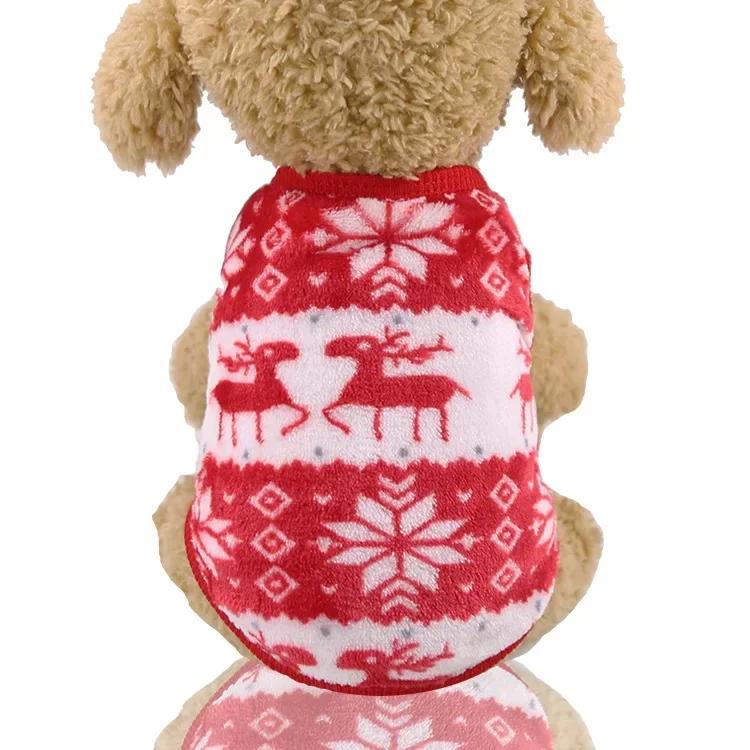 Weihnachtskleidung für Hunde, warme Winter-Haustierkleidung für kleine und mittelgroße Hunde, Elch, Weihnachtsmann, Hunde- und Katzenmantel, Kapuzenpullover, Weihnachtskostüm für Hunde