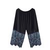 Leggings Hanfu Corti 7/10 da Donna in Pizzo e Pile - Strato Interno Caldo Stagionale Anti-esposizione