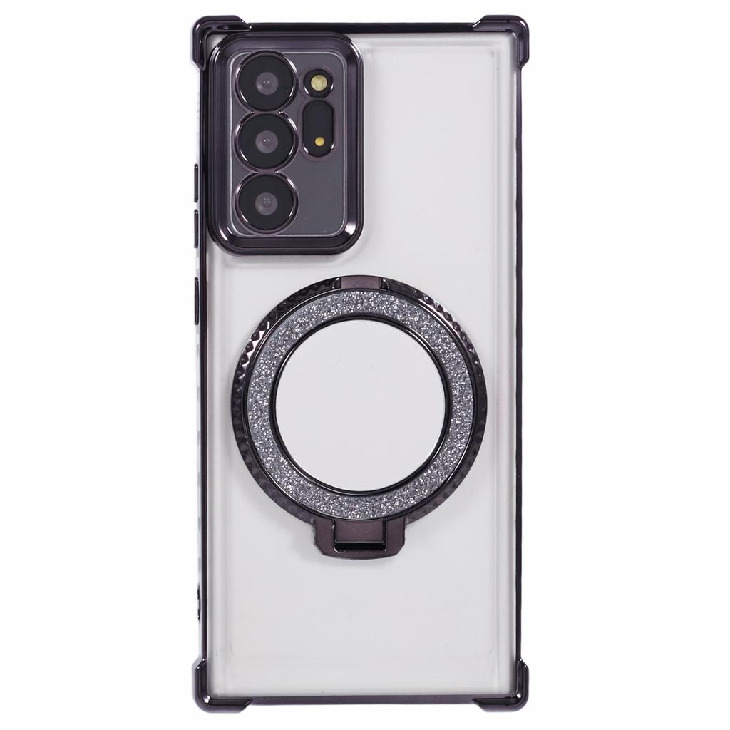 For Samsung Galaxy Note20 Ultra/Note20 Ultra 5G Case Electroplating TPU Cover with Kickstand Mirror