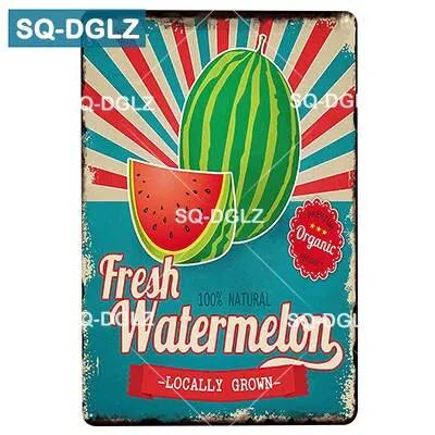 Vintage Lemon Fruits Metal Tin Sign Retro Bar Wall Decor Home Decor Art Poster Painting Plaques for Kitchen Cafe Pub