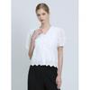 CreSSon Women S daiSy Embroidery V Neck Puff blouSe