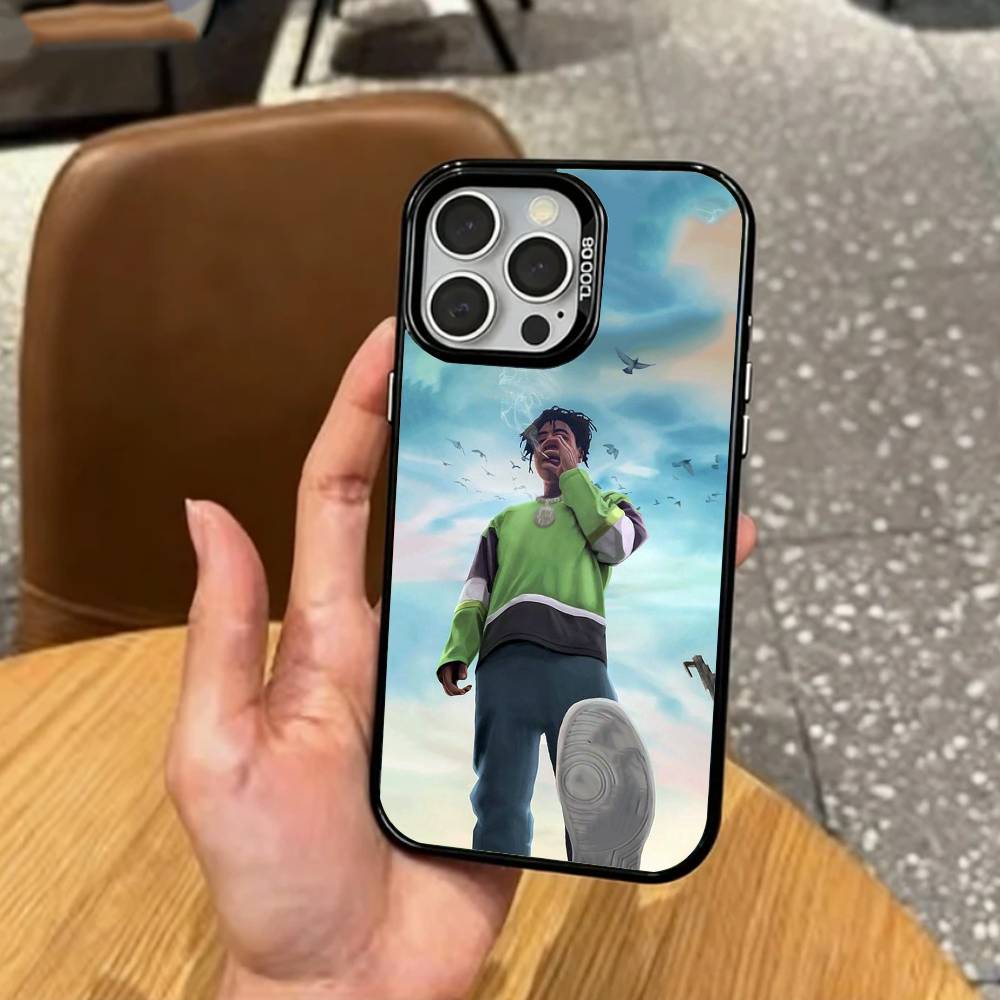 Rapper YoungBoy Never Broke Again   Phone Case For iPhone17,16,15,14,13,12,11 Plus,Pro Max Colored Silver Plated Inside Cover