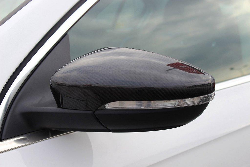 Covers for Mirrors (2 Pcs, Natural Carbon) for Volkswagen Scirocco