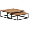 Nesting Tables 2 Pcs. Solid Acacia Wood