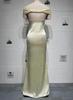 2025 European High-End Off-the-Shoulder Satin Fishtail Evening Gown