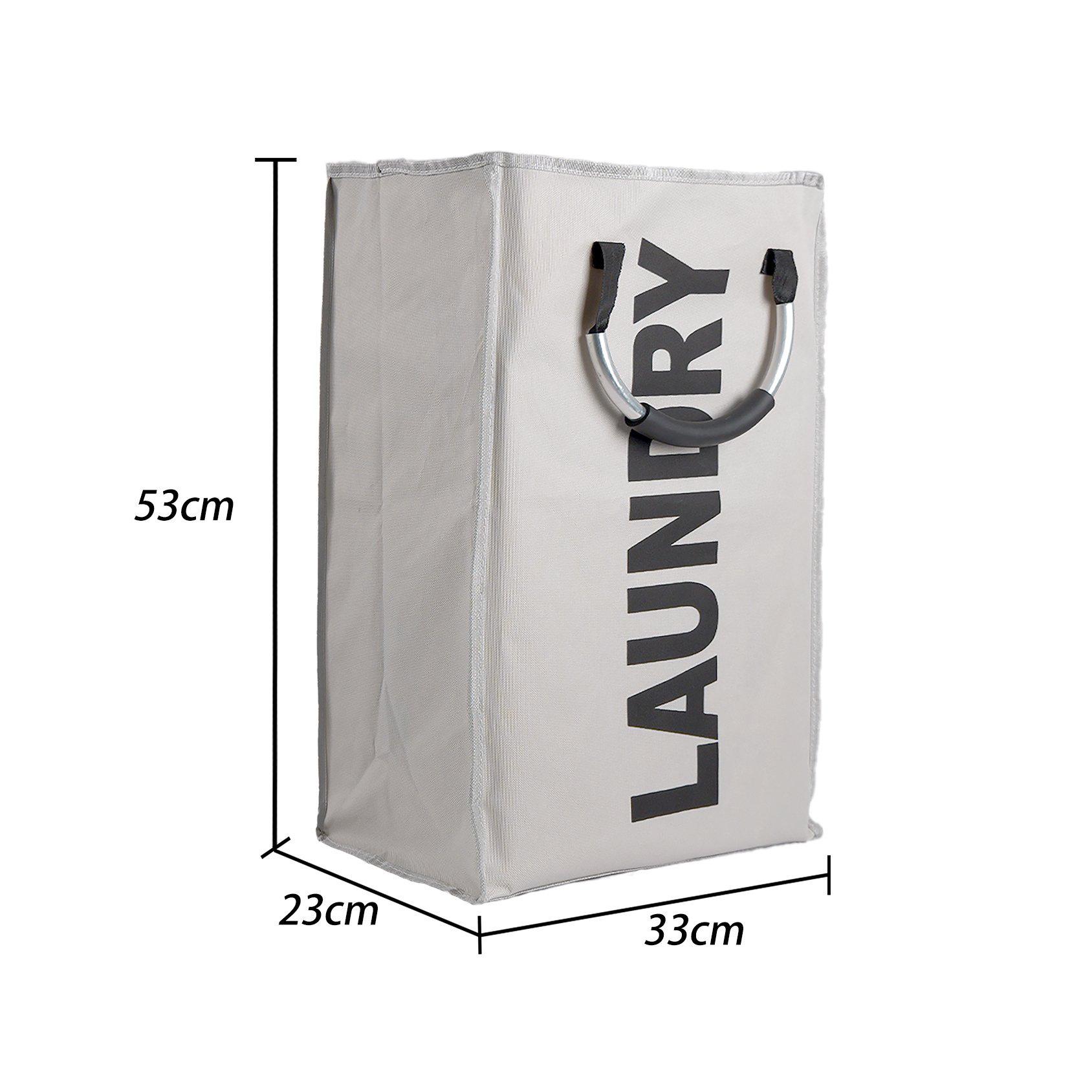 Foldable Oxford Cloth Laundry Basket with Aluminum Ring – Large Capacity