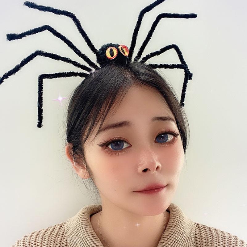 Spider Headband Halloween Goth Headband Halloween Tiara Hair Hoop Photo Shoot Hairbands Women Gothic Hair Accessories