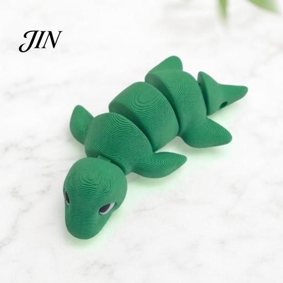 Cute Mini Dinosaur Figurine Articulated Plesiosaur Figurine, 3D Printed Ornament with Movable Joints, Fidget Toy for Home Office Desk Decoration