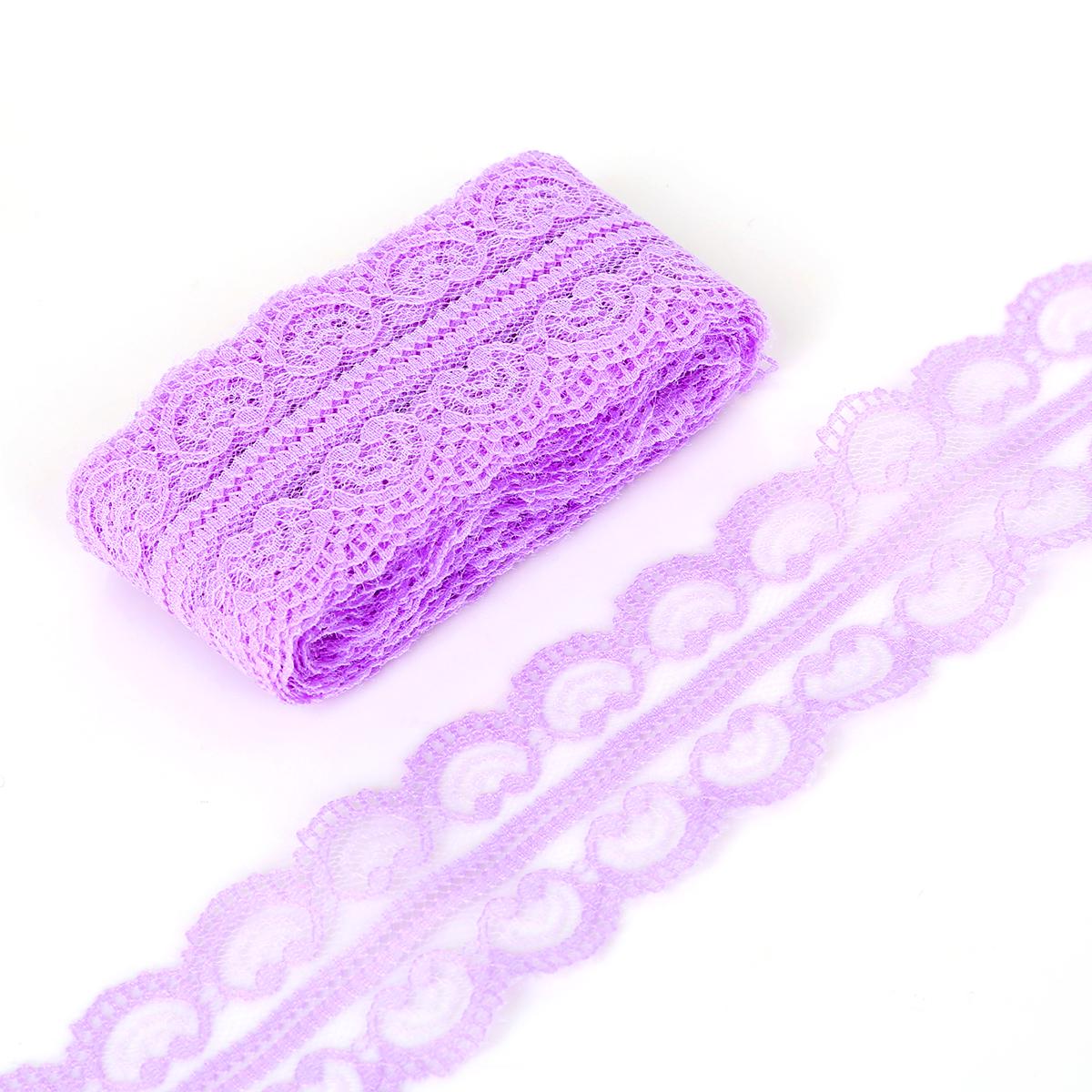 

Біла мереживна стрічка. Вироби ручної роботи. Вишита сітка. Мереживна тканина. Стрічка. світло-фіолетового кольору