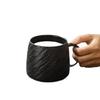 Large Stone Pattern Black & White Ceramic Mug for Home, Girls, Couples, and Coffee for Breakfast
