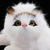 Adorable Plush Cat Figurine for Home Decor and Desk Display