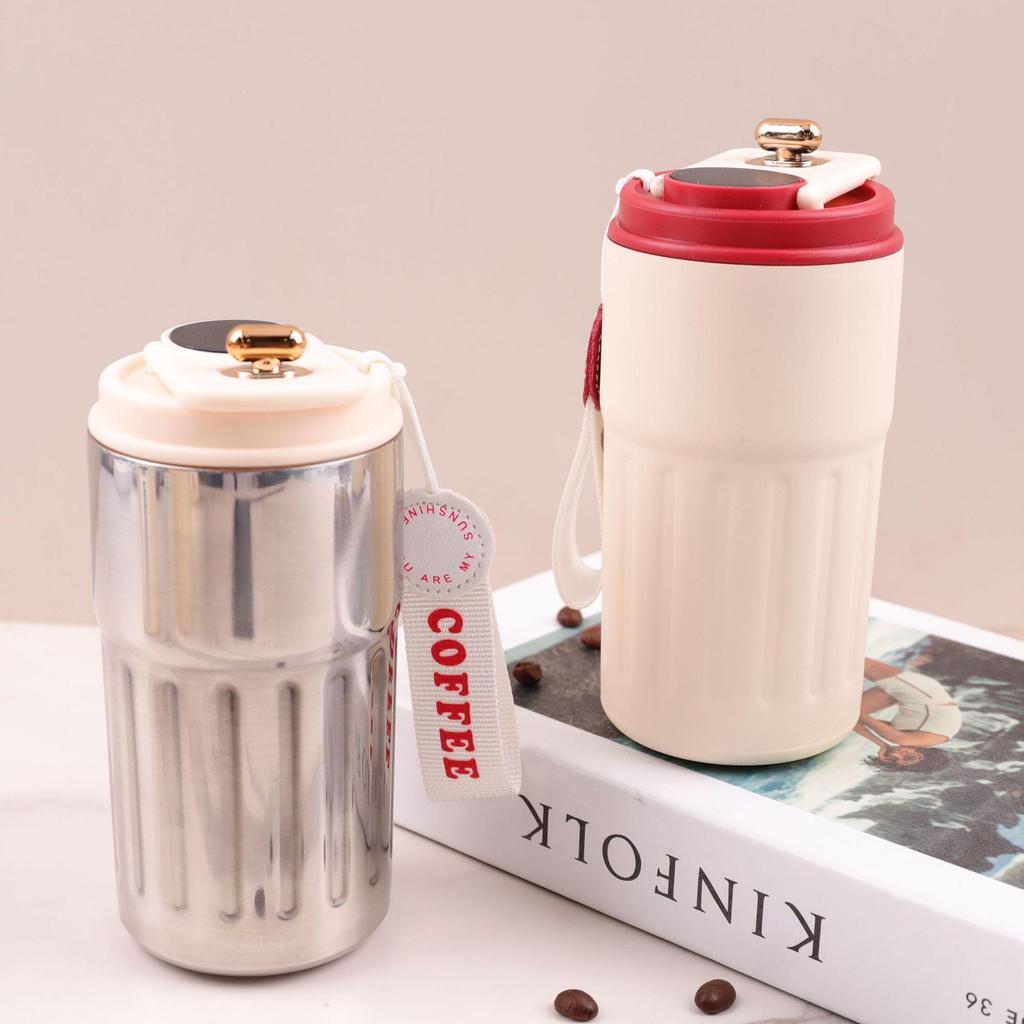 Portable 316 Stainless Steel Insulated Coffee Cup with Smart Temperature Display