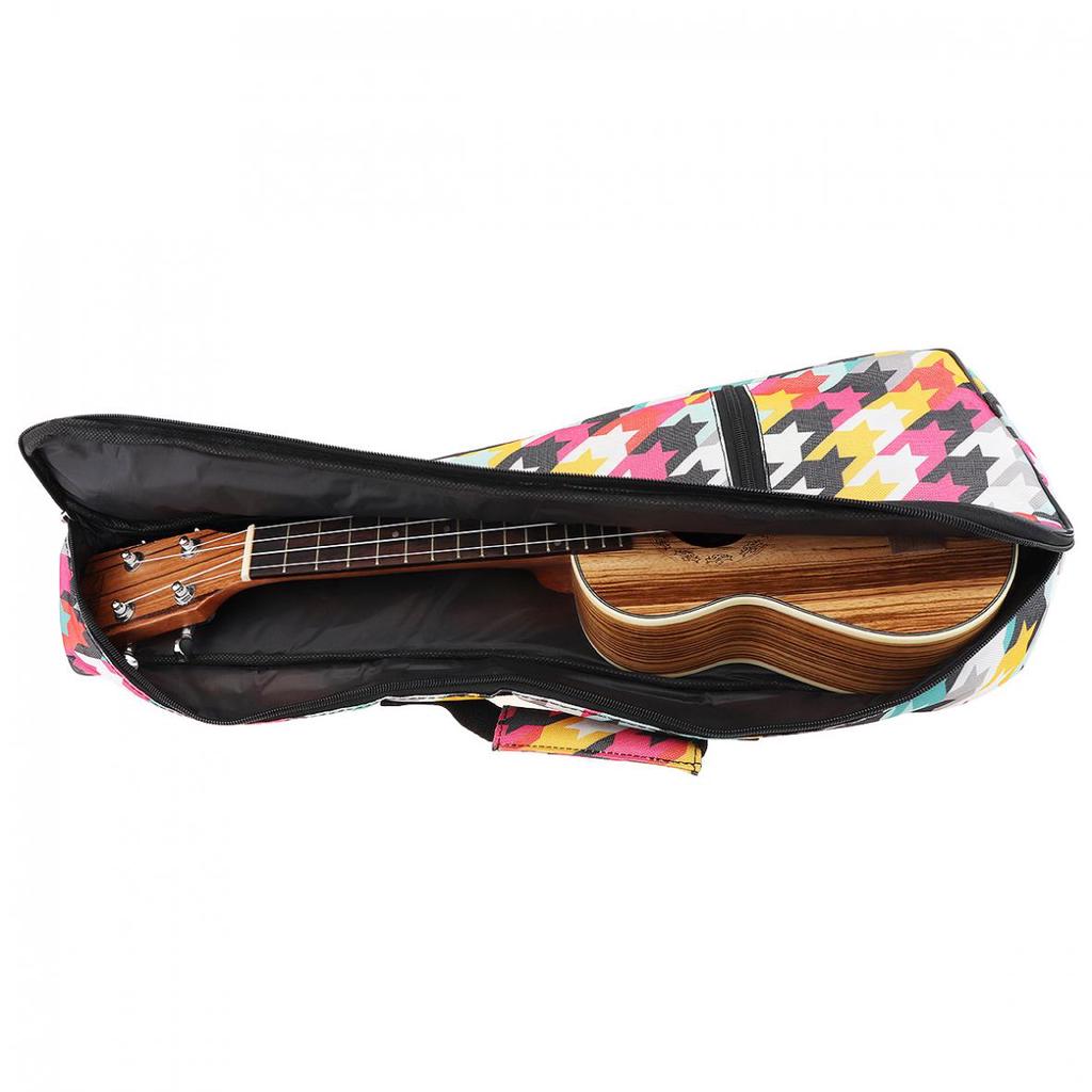 21 / 23 / 26 Inch Colorful Portable Ukulele Bag 10mm Sponge Padded Soft Ukulele Backpack