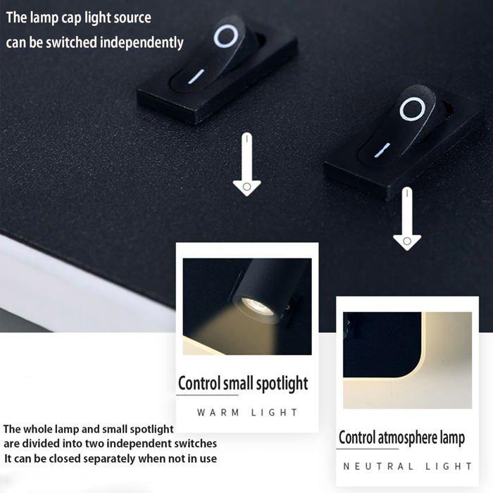 Wandleuchte - uksunvi - dimmbar - LED - modernes Design - schwarz