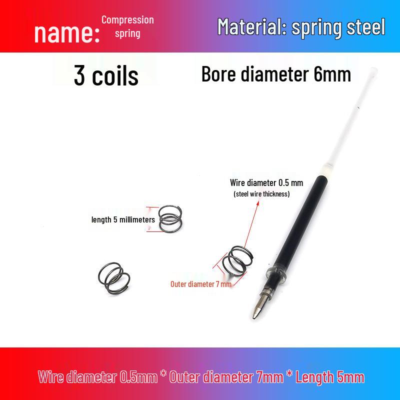 0.5mm Diameter Spring Steel Compression Spring for Precision Experiments and Miniature Helmet