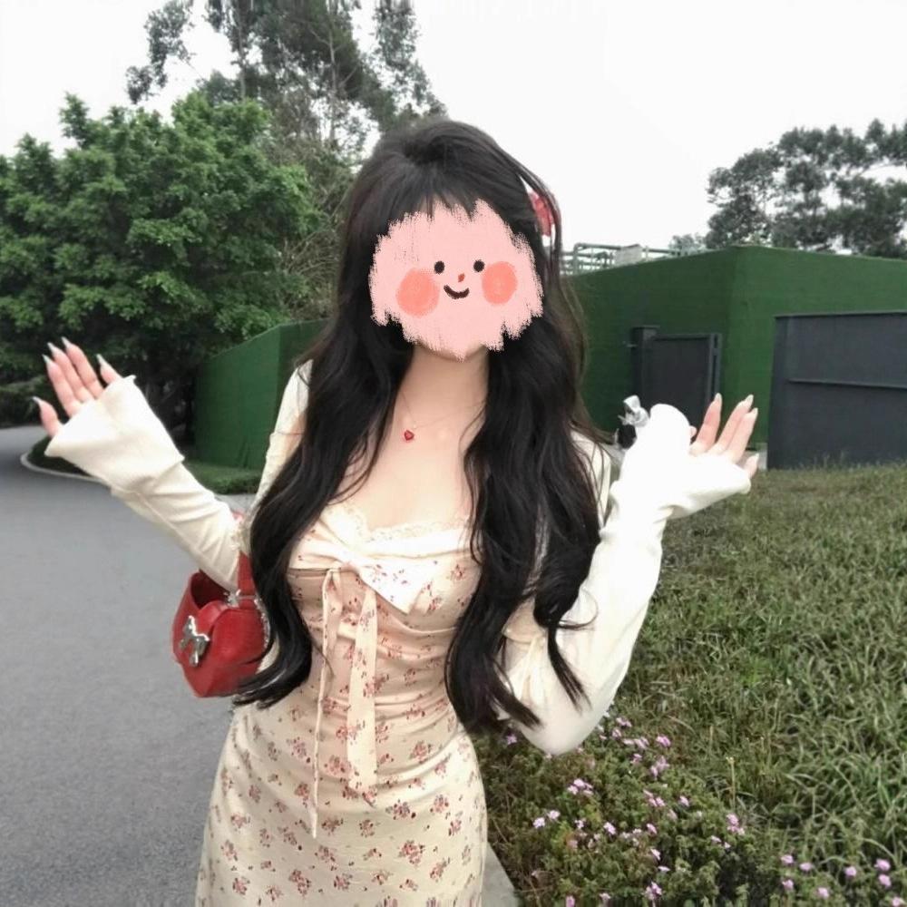 Holiday Style Waist and Thin Pure Desire Wind Sweet Floral Suspender Dress + Cardigan Two-piece Suit Women's Spring and Summer