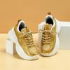 2024 Hot Sale Gold Casual Sneakers Men and Women Running Sports Shoes Designer Platform Trainers Men Trendy Chunky Shoes Unisex