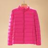 New light and thin stand-up collar down jacket women's short light and large size slim white duck down autumn and winter jacket