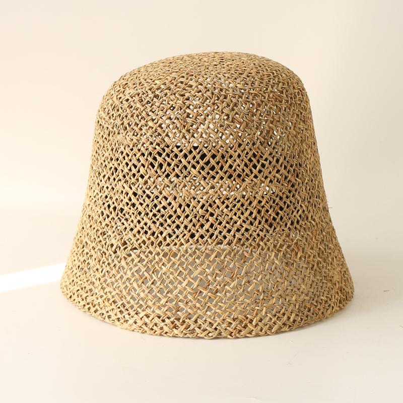 

Summer Fashion Handwoven Straw Hat Outdoor Jazz Beach Protection Sun hat European American gradient color Wide Brim cowboy hat 56CM