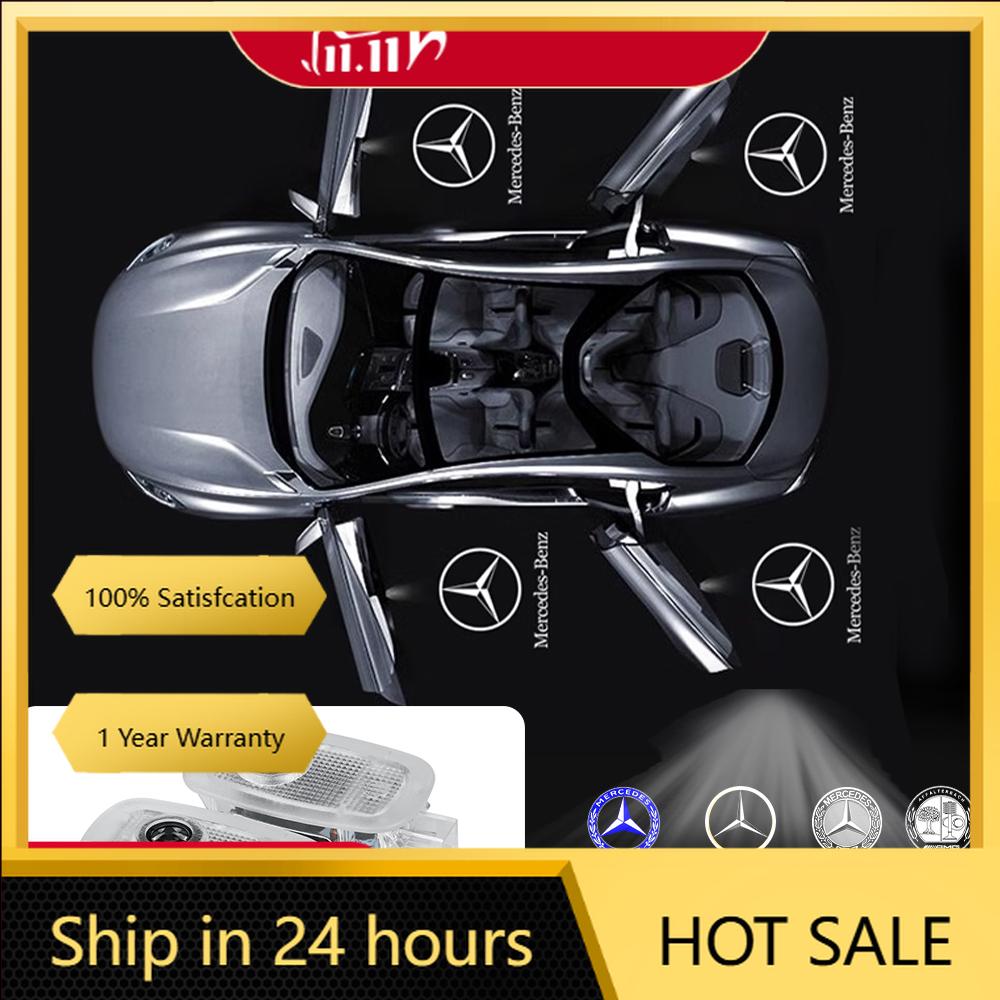 C200 E200 For Mercedes Benz 4pcs Car Badge Door Welcome Light LED Projector Lamp for Mercedes-Benz S Class W221 2005 2006 2007 2