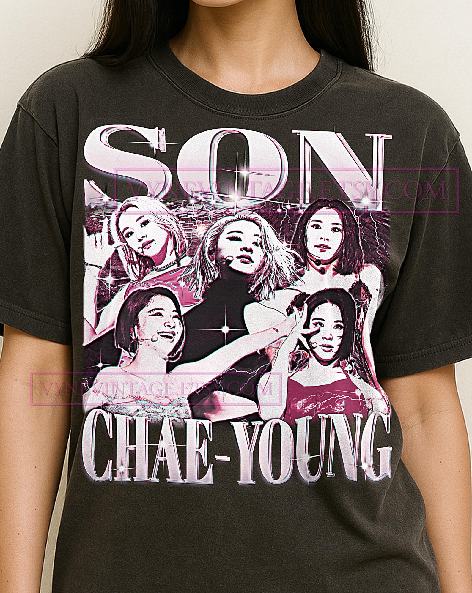 Son Chae Young Chaeyoung Shirt, 90s Vintage Retro Bootleg Chaeyoung TWICE T-Shirt, K-Pop Rapper Graphic Tee, Once Fan Aesthetic Shirt 4XL