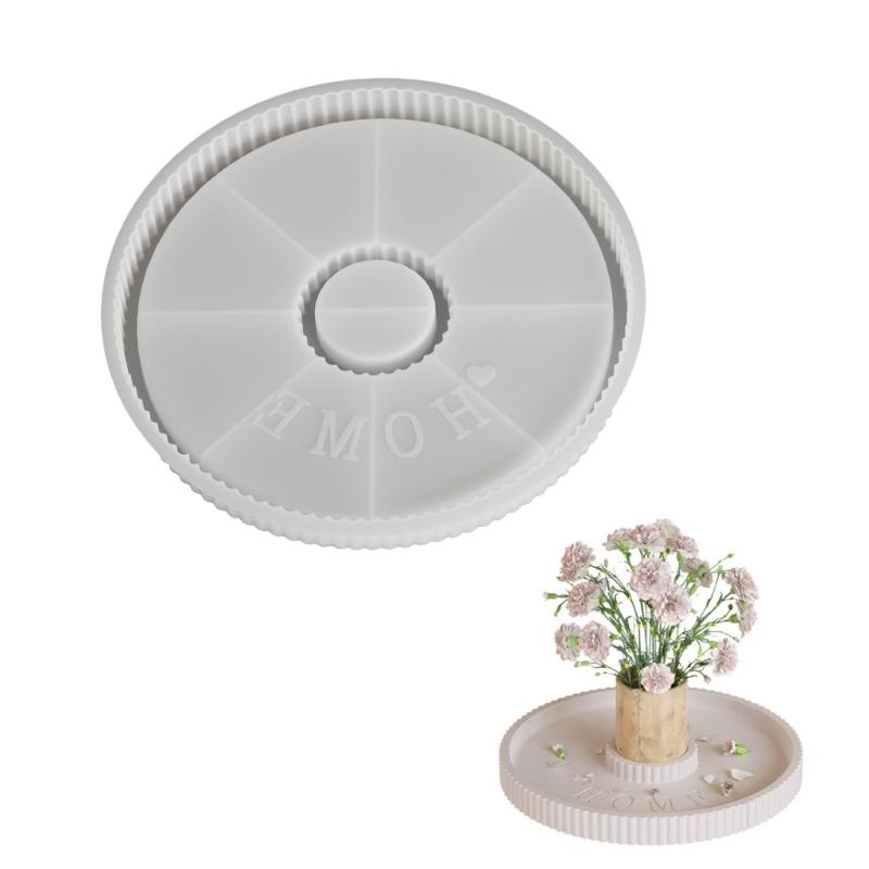 

Round Silicone Tray Mold Easy Releasing Molds Resin Crafting Mould Creative Projects Mould for Crafting and Home Decors 1