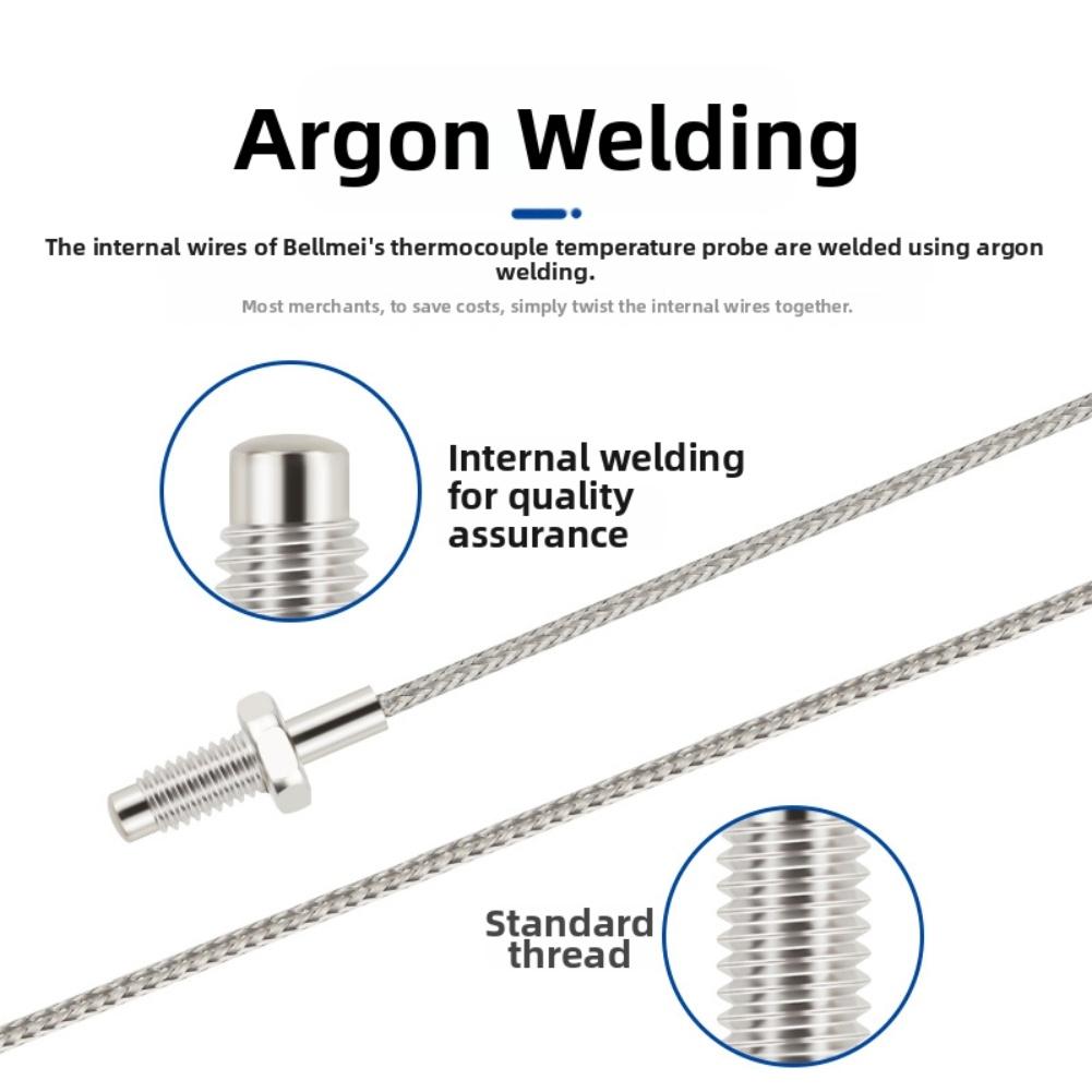 KType Thermocouple Sensor with High Durability Stainless Steel Probe for Accurate and Stable Temperature Detection