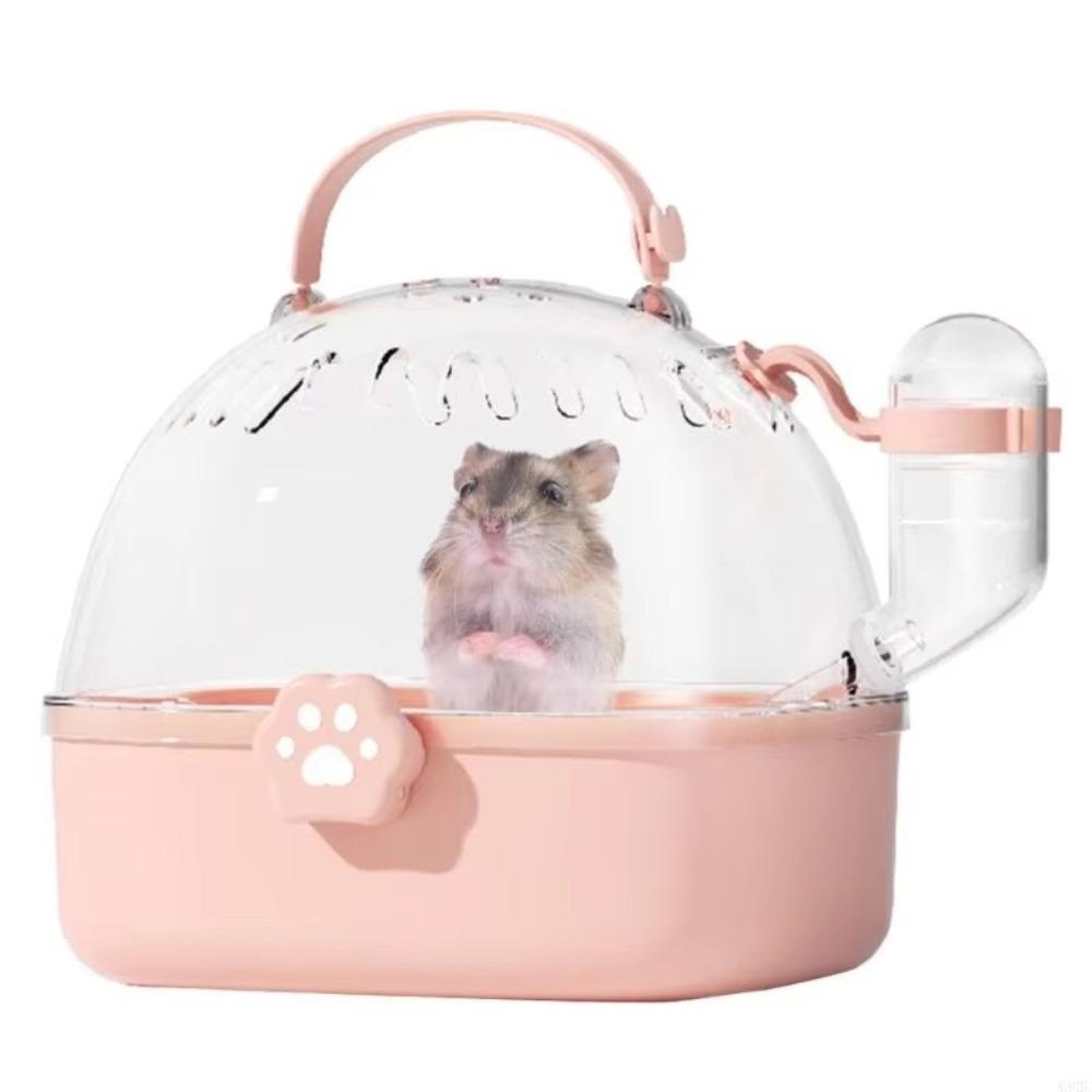 Transparent Hamster Cage Breathable Pet House Carry Holder Pet Carriers Cage  for Small Pet