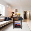 Industrial Coffee Desk Side Table Simple Double Layer Storage Cabinet Side Industrial Coffee End Table for Living Room Bedroom