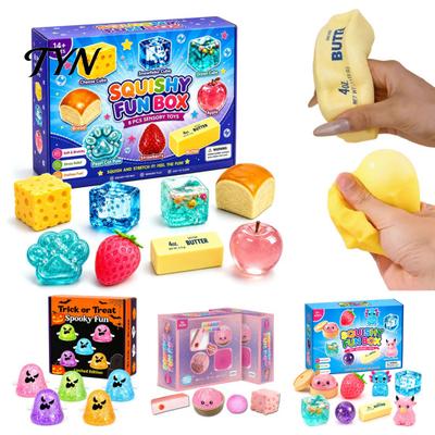 Soft Stress Ball 4/5/8Pcs Relief Squeeze Toy, Fidget Sensory Toys Anxiety Reduction Hand Decompression Gadget for Kids Adults Toy