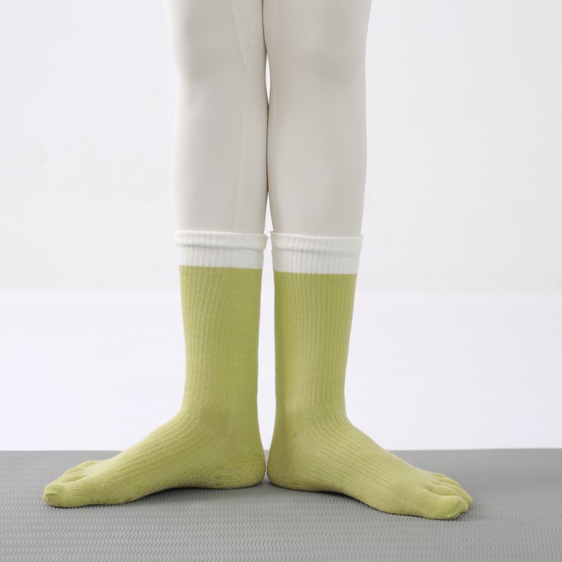 

Осень и Зима Бесшовные Носки-Трубы Нескользящие Носки для Йоги Женские Однотонные Хлопковые Влагоотводящие Профессиональные Носки с Пальцами для Пилатеса, Спорта, Фитнеса Green