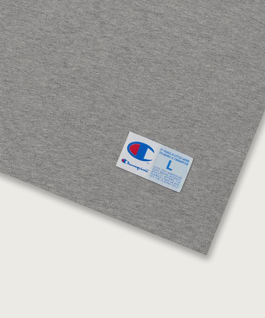 CHAMPION Slub Jog Tag Short Sleeve T-Shirt Grey