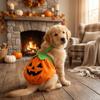 Kürbisbedruckte Kürbis Haustier Overalls Cartoon Haustier Halloween Outfit Haustier Halloween Kostüm Festlich