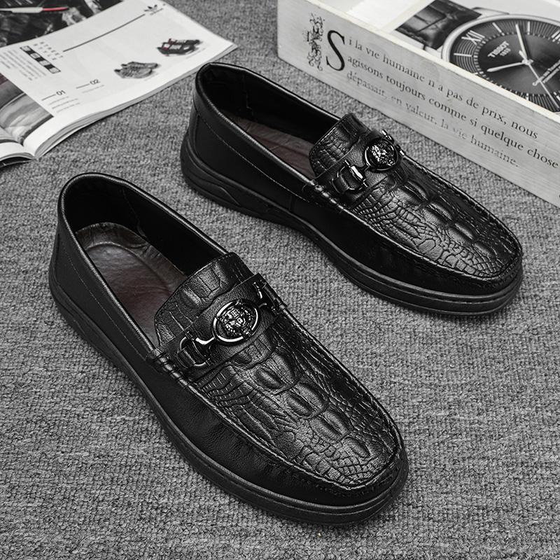 Men'S Leather Shoes Business Formal Shoes British Style Black Casual Leather Shoes For Mens JZ-2629