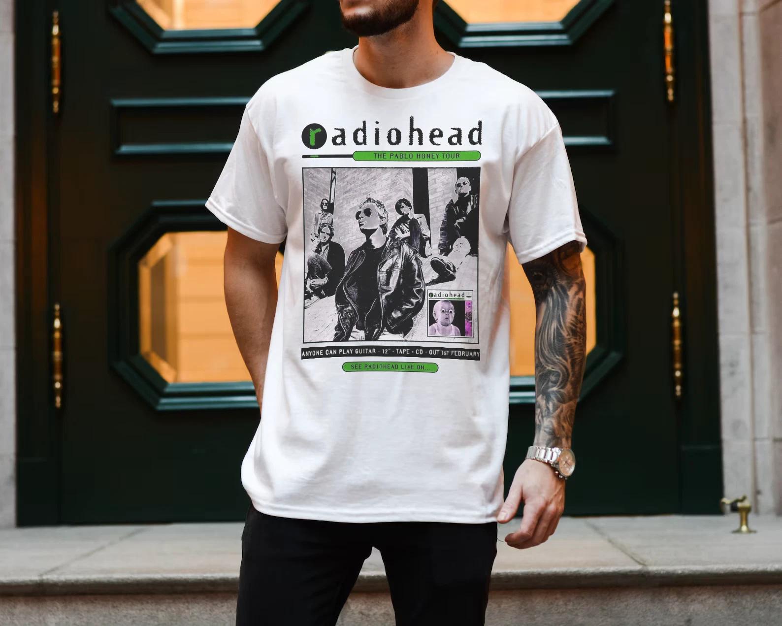 Radiohead The Pablo Honey Tour Unisex Heavy Cotton Tee - Vintage Music Shirt S