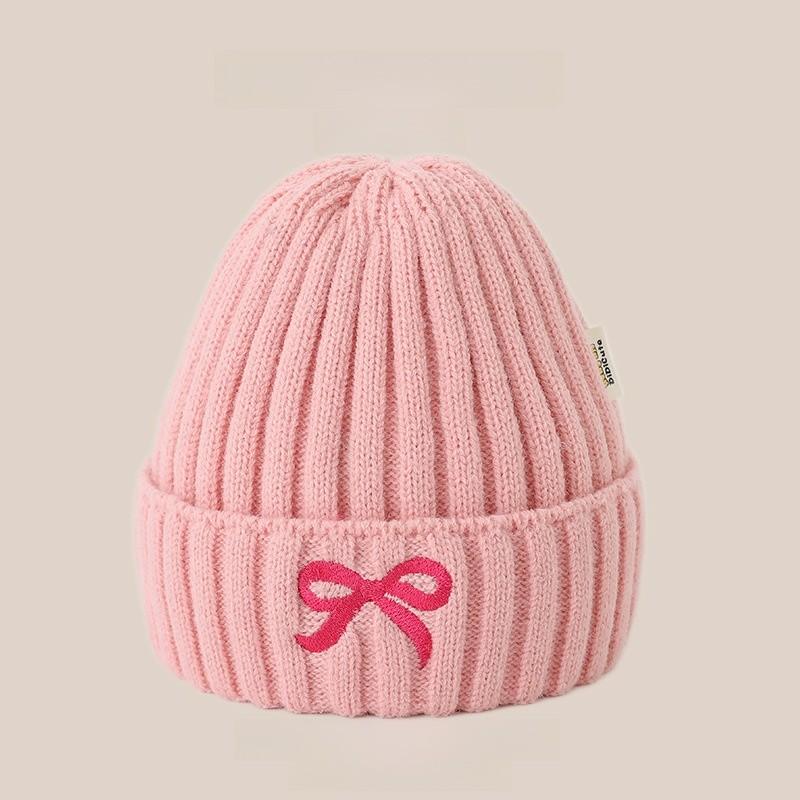Knit Hat With Butterfly Bow For Winter Warmth And Outdoor Comfort For Women