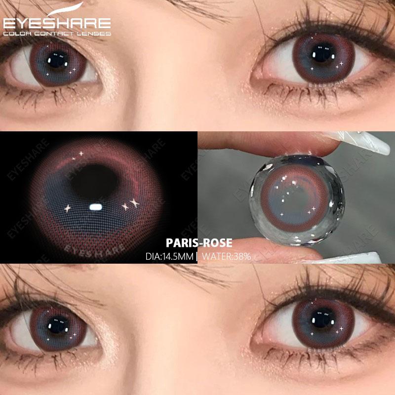 Eyeshare 1 Paar farbige Kontaktlinsen für Augen, blaue Kontakte, lila Linsen, Cosplay-Kontaktlinsen, jährliche modische Augenlinsen