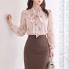 Morris Coming Home Women Print Ribbon Neck Blouse M2602bl607a