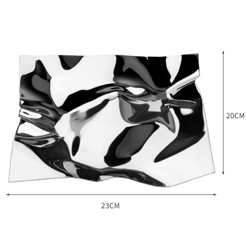 

Stainless Steel Fruit Tray Luxury Wavy Fruits Trays Aesthetic Decorative Plate Elegant Modern Food Plates Table Decorations