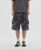 URBANAGE Bermuda Camo Wide Cargo Sweat Shorts_Charcoal